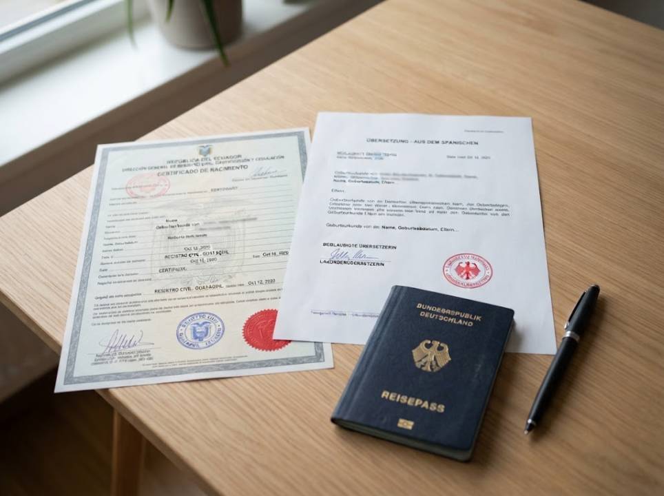 Geburtsurkunde übersetzen lassen für Standesamt und Visum