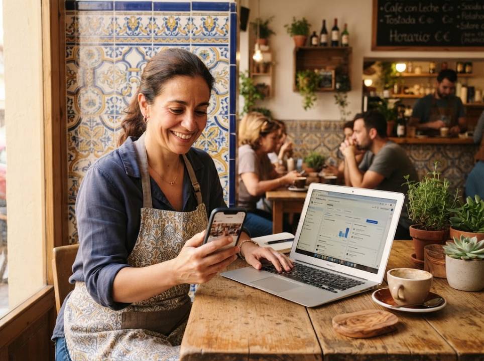 Réseaux sociaux en portugais pour un commerce local