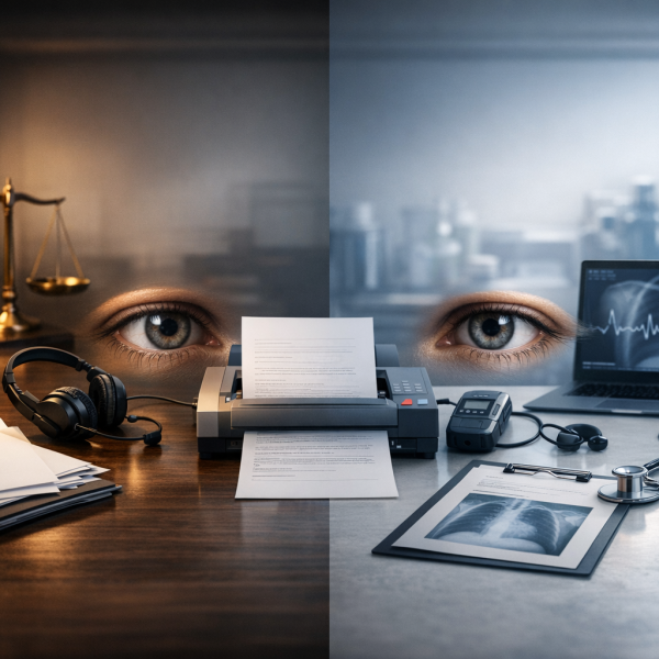 Why Legal and Medical Transcription Requires Human Eyes