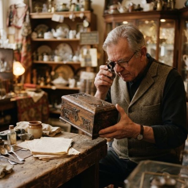 Un Antiquaire Face À Une Boîte Pleine De Mystères